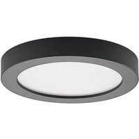 Prios - LED-Deckenlampe Edwina, schwarz, 24,5 cm, cct, dimmbar - Schwarz, weiß von PRIOS