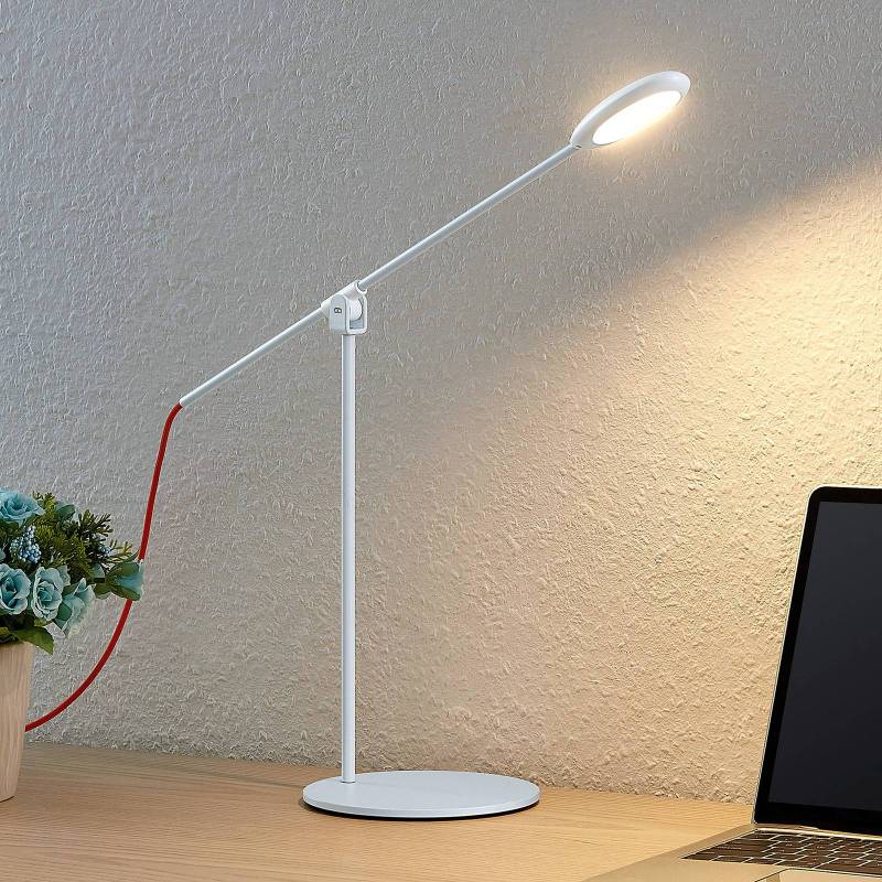 Prios Ihario LED-Tischleuchte CCT, dimmbar, weiß von PRIOS