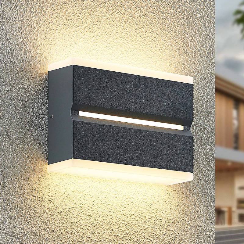 Prios Itarion LED-Außenwandlampe, Schirm opalweiß von PRIOS