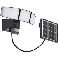 Prios Kalvito LED-Solar-Wandstrahler Sensor, 3-fl. - Schwarz von PRIOS