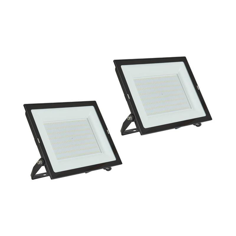 Prios LED-Außenstrahler Maikel, 200 W, Metall, 2er-Set von PRIOS