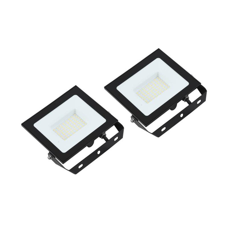 Prios LED-Außenstrahler Maikel, 50 W, Metall, 2er-Set von PRIOS