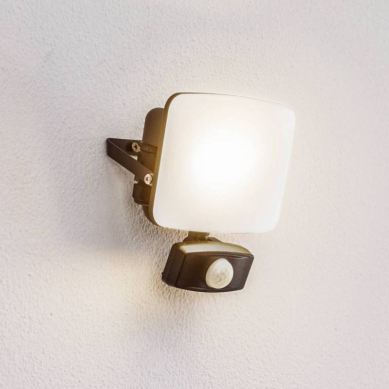 Prios LED-Außenwandleuchte Paityn, 15 cm, schwarz, Sensor von PRIOS