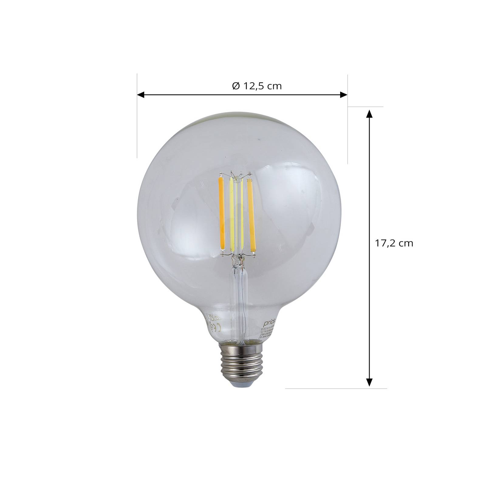 LUUMR Smart LED-Leuchtmittel klar E27 G125 7W Tuya WLAN CCT von LUUMR