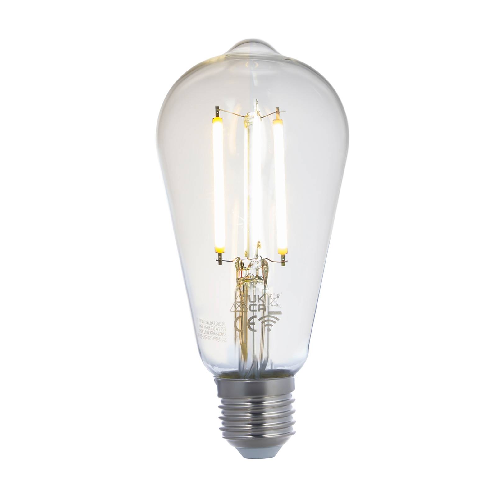 LUUMR Smart LED-Leuchtmittel klar E27 ST64 7W Tuya WLAN CCT von LUUMR