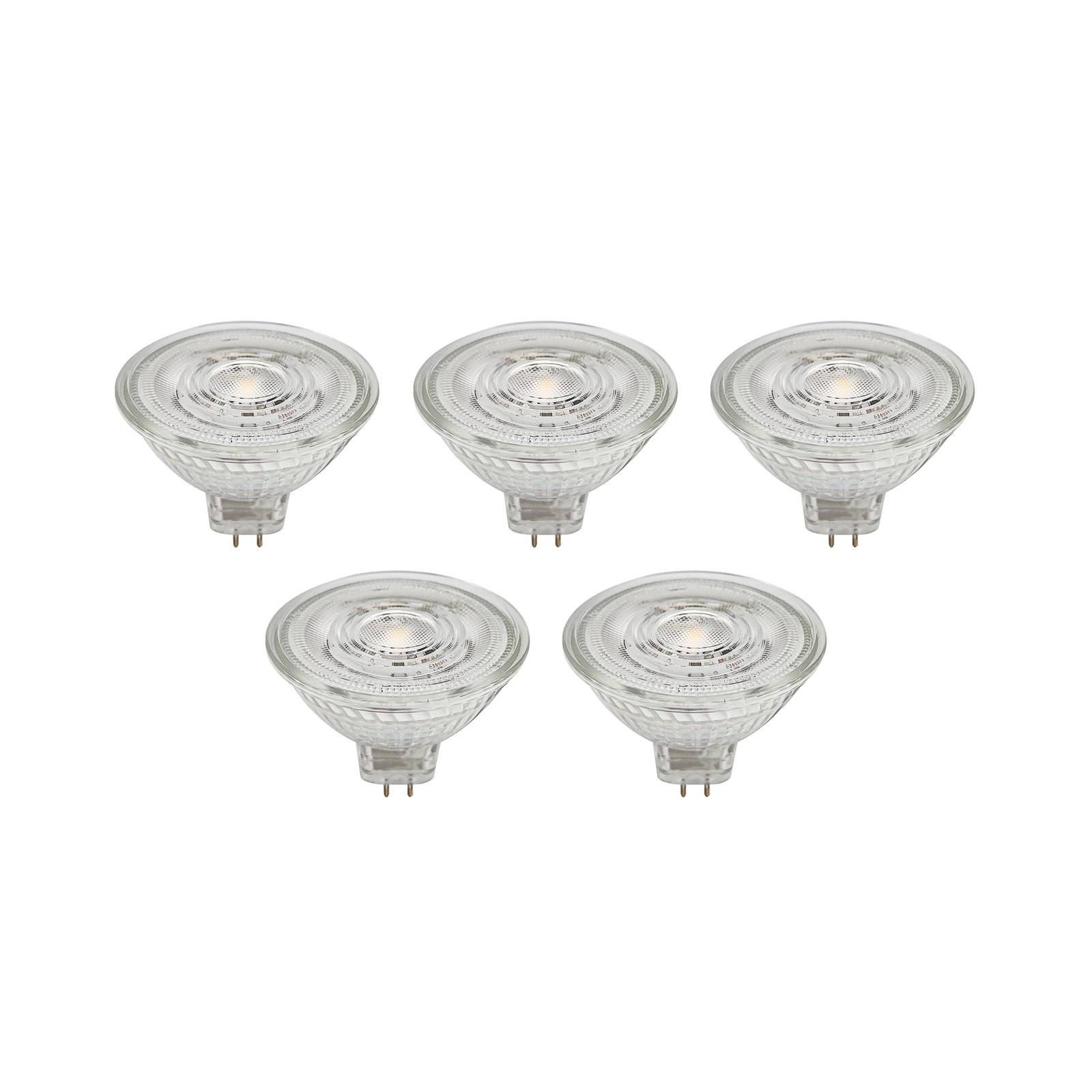 Prios LED-Reflektor GU5,3 4,3W 345lm 36° klar 830 5er-Set Prios LED-Reflektor GU5,3 4,3W 345lm 36° klar 830 5er-Set von PRIOS