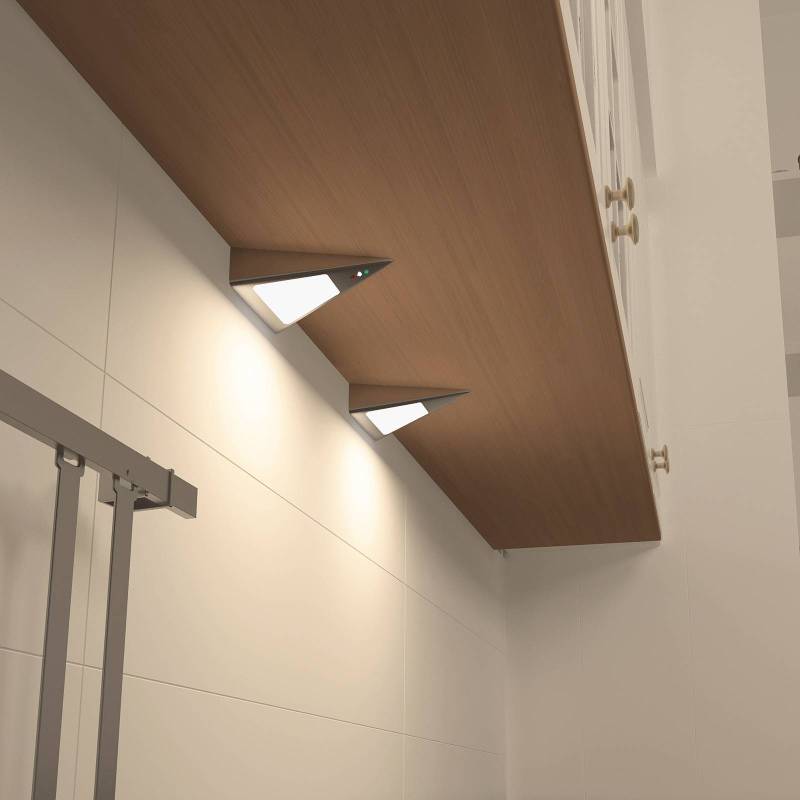 Prios Odia LED-Unterbauleuchte, edelstahl, 2-fl. von PRIOS