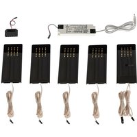 Rixa LED-Unterbauleuchte, schwarz, 5 Stück - Schwarz - Prios von PRIOS