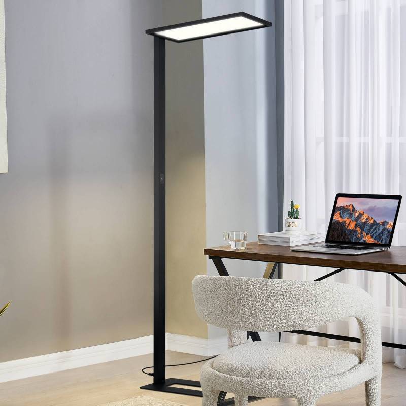 Prios LED-Bürostehleuchte Taronis, schwarz, 195 cm, dimmbar von PRIOS