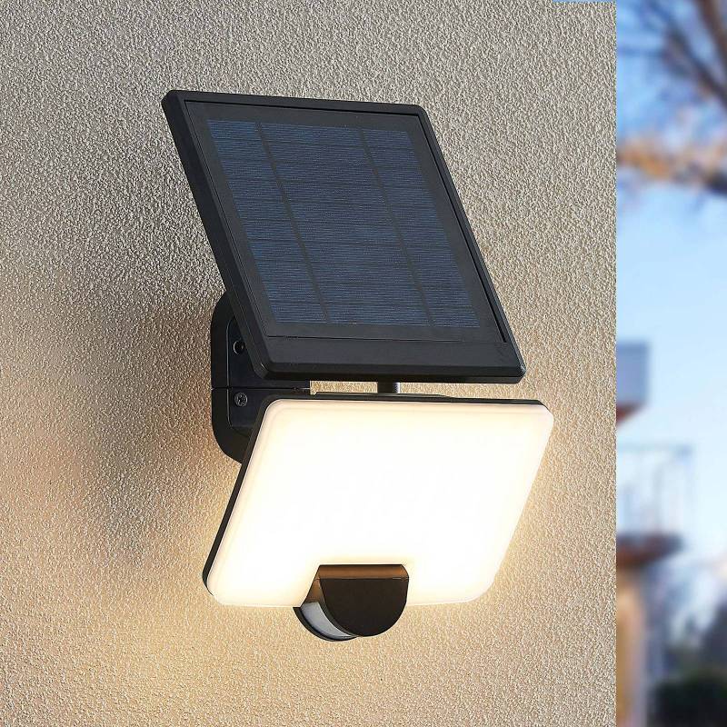Prios Yahir LED-Solar-Wandstrahler Sensor schwarz von PRIOS