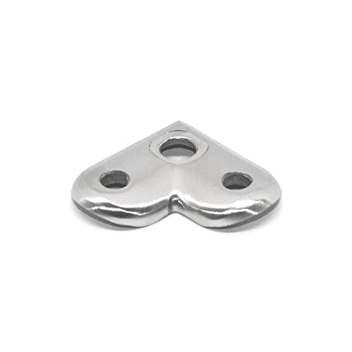 PRIOstahl Anschraubplatte für Handlauf Halterung Handlaufhalter Handlaufträger x 1 Platte 90° Winkel 43mm x 24mm Rohranschluss: 42,4mm aus Edelstahl V2A für Rundrohr Geländer Handlauf von PRIOstahl