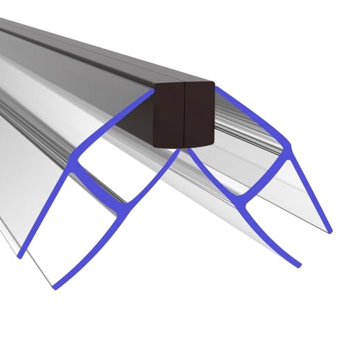 PRIOstahl Duschdichtung Dichtung Türdichtung mit Magnet Dichtungsprofil - 1 Paar 90° Magnetdichtung für Glasstärke: 8 mm Länge: 2 Meter Wasserabweiser für Duschtüren Glastüren Duschwand Bad von PRIOstahl