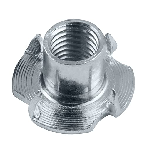 Einschlagmutter Einschlagmuffen Einpressmuffen Muttern M8 x 100 Stück mit metrischem Einschlaggewinde Schlagmuttern Einschlaghülse Einpressmutter Gewindehülsen Holzmutter Einschraubmutter verzinkt von PRIOstahl