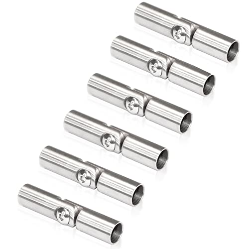 PRIOstahl Gelenkverbinder Stabverbinder flexibler Verbinder mit Gelenk Füllstab Traversenhalter - 6 x Verbinder Stellbar 10 mm aus Edelstahl V2A für Stab Rundstab Treppengeländer Geländerbau von PRIOstahl