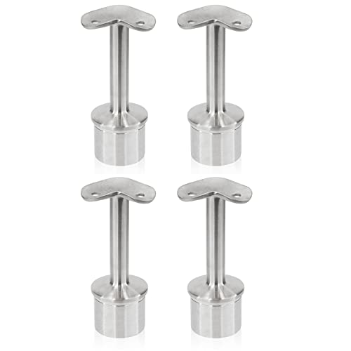 Handlaufstütze Handlaufträger Geländerhalterung Edelstahl Handlaufstütze für Pfosten 90° Ø42,4mm x 4 Stück von PRIOstahl