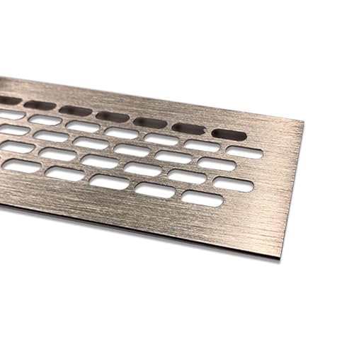 Lüftungsgitter Aluminium | 60mm x 600mm | Farbe: Edelstahl - gebürstet | Lüftungs Gitter Alu | Stegblech | Belüftungsgitter | Heizungsgitter | Belüftungsgitter/Lüftung von PRIOstahl