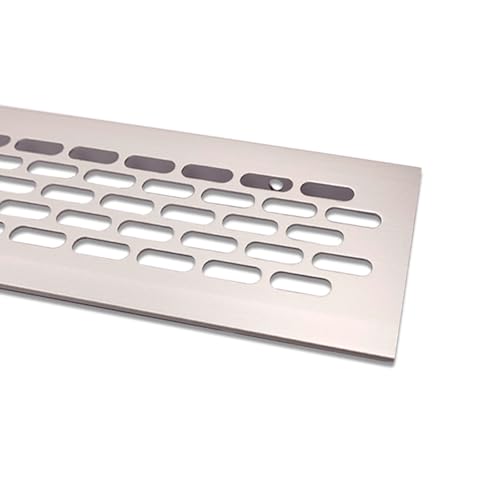 Lüftungsgitter Aluminium | 80mm x 800mm | Farbe: Edelstahl - gebürstet | Lüftungs Gitter Alu | Stegblech | Belüftungsgitter | Heizungsgitter | Belüftungsgitter/Lüftung von PRIOstahl