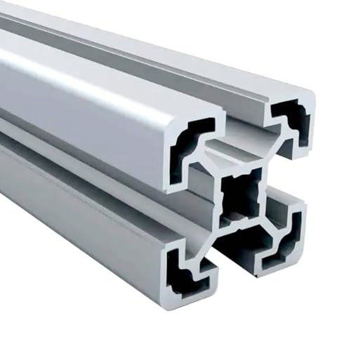PRIOstahl Aluminiumprofil Montageprofil Alu Profil Systemprofil Konstruktionsprofil Aluminiumkanal Vierkantschiene I 40 x 40mm x 1 Stück Länge: 2000mm Nutbreite: 10mm Natur Eloxiert aus Aluminium von PRIOstahl