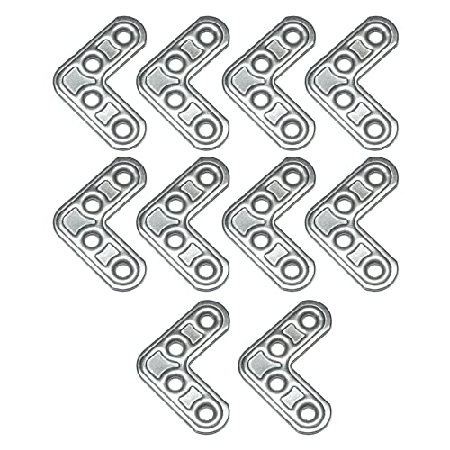 PRIOstahl Flachverbinder Lochplatte Holzverbinder Verbindungsplatte Nagelblech Platte - 40mm x 15mm 10 Stück Eckverbinder 4 Löcher zum Befestigen Holz Metall Metallverbinder aus Edelstahl V2A von PRIOstahl