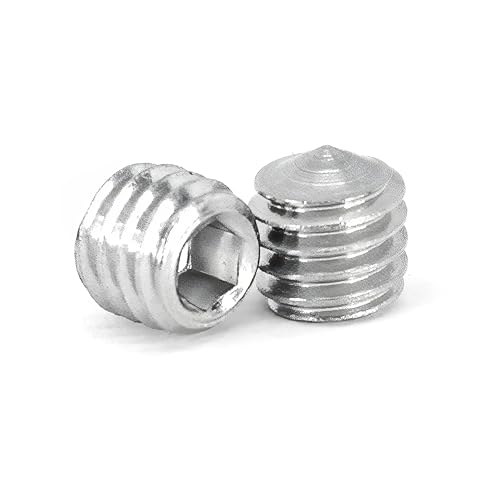 PRIOstahl Gewindestifte mit Innensechskant und Spitze 120° Madenschrauben - 10 Stück Größe: M5 x 5mm metrisches Gewinde DIN 914 / ISO 4027 für Türgriffe Modellbau Mechanik Rostfrei aus Edelstahl V2A von PRIOstahl