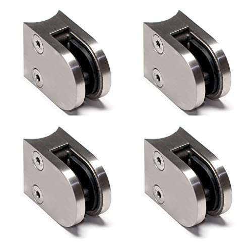 PRIOstahl Glashalter 4 Stück Glasklemmen Klemmhalter Glasplattenhalter 50 x 40 x 26 mm mit Sicherungsstift Anschluss: 33,7 mm für Glas 8 mm Geländer Treppengeländer Balkon aus Edelstahl V2A PRIOstahl Glashalter 4 Stück Glasklemmen Klemmhalter Glasplattenhalter 50 x 40 x 26 mm mit Sicherungsstift Anschluss: 33,7 mm für Glas 8 mm Geländer Treppengeländer Balkon aus Edelstahl V2A von PRIOstahl