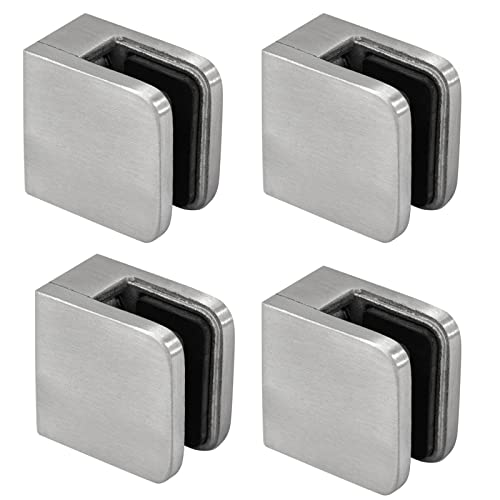 PRIOstahl Glashalter 4 Stück Glasklemmen Klemmhalter Glasplattenhalter Eckig 30 x 30 x 18 mm Anschluss: Flach für Glas 6 mm Geländer Handlauf aus Edelstahl V2A PRIOstahl Glashalter 4 Stück Glasklemmen Klemmhalter Glasplattenhalter Eckig 30 x 30 x 18 mm Anschluss: Flach für Glas 6 mm Geländer Handlauf aus Edelstahl V2A von PRIOstahl