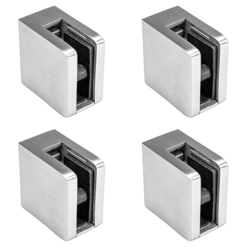PRIOstahl Glashalter 4 Stück Glasklemmen Klemmhalter Glasplattenhalter mit Sicherungsplatte + Sicherungsstift 45 x 45 x 26 mm Anschluss: Flach für Glas 6,76 mm aus Edelstahl V2A PRIOstahl Glashalter 4 Stück Glasklemmen Klemmhalter Glasplattenhalter mit Sicherungsplatte + Sicherungsstift 45 x 45 x 26 mm Anschluss: Flach für Glas 6,76 mm aus Edelstahl V2A von PRIOstahl