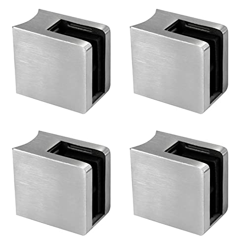 PRIOstahl Glashalter 4 Stück Glasklemmen Klemmhalter Glasplattenhalter mit Sicherungsplatte + Sicherungsstift 45 x 45 x 28 mm Anschluss: 42,4 mm für Glas 12 mm aus Edelstahl V2A PRIOstahl Glashalter 4 Stück Glasklemmen Klemmhalter Glasplattenhalter mit Sicherungsplatte + Sicherungsstift 45 x 45 x 28 mm Anschluss: 42,4 mm für Glas 12 mm aus Edelstahl V2A von PRIOstahl