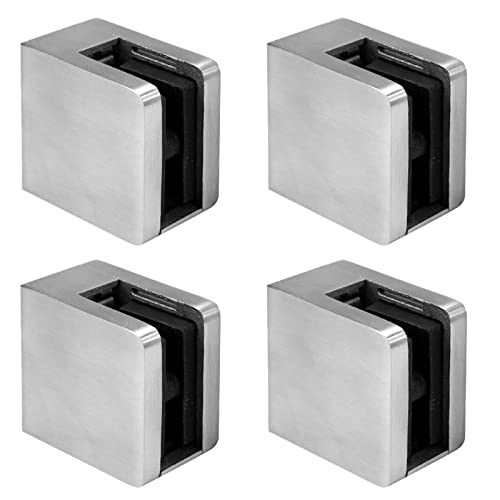 PRIOstahl Glashalter 4 Stück Glasklemmen Klemmhalter Glasplattenhalter mit Sicherungsplatte + Sicherungsstift 45 x 45 x 28 mm Anschluss: Flach für Glas 10 mm aus Edelstahl V2A PRIOstahl Glashalter 4 Stück Glasklemmen Klemmhalter Glasplattenhalter mit Sicherungsplatte + Sicherungsstift 45 x 45 x 28 mm Anschluss: Flach für Glas 10 mm aus Edelstahl V2A von PRIOstahl