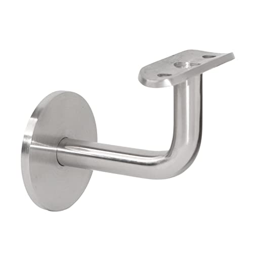 PRIOstahl Handlaufhalter Handlauf Wandhalter Handlaufstütze - 1 x Handlaufträger an Rundrohr Ø 42,4 mm zum Anschrauben Flach an die Wand für M8 Stockschraube für Geländer aus Edelstahl V2A von PRIOstahl