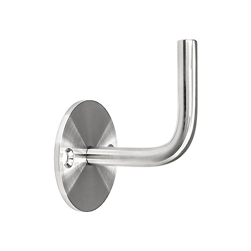 PRIOstahl Handlaufhalter Wandhalter Handlaufstütze Rohrhalter Geländerhalterung - 1 x Handlaufträger 69 x 70 mm an die Wand flach mit 2-Loch Befestigung zum anschweißen Geländer aus Edelstahl V2A von PRIOstahl