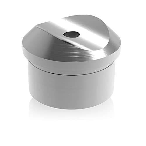 PRIOstahl Handlaufstütze Rohradapter Stütze Handlaufverbinder Rohrverbinder x 1 Stück Ø 42,4 mm mit Mittelbohrung: 9 mm runder Adapter - Halterung für Rohr Rundrohr Pfosten aus Edelstahl V2A von PRIOstahl