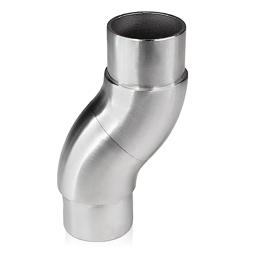PRIOstahl Rohrbogen flexibel Rohrverbinder Steckfitting Bogen verstellbar - 1 Stück Ø 42,4 mm für Rundrohre Geländerbau Rohr Handlauf Verbindung zum Stecken Geländerbau Rostfrei aus Edelstahl V2A PRIOstahl Rohrbogen flexibel Rohrverbinder Steckfitting Bogen verstellbar - 1 Stück Ø 42,4 mm für Rundrohre Geländerbau Rohr Handlauf Verbindung zum Stecken Geländerbau Rostfrei aus Edelstahl V2A von PRIOstahl
