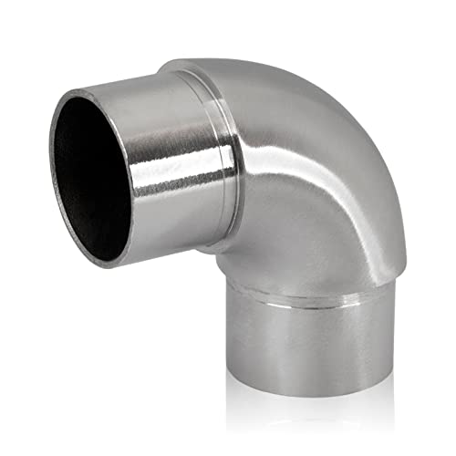 PRIOstahl Rundbogen Rohrbogen Bogen Rohrverbinder Steckfitting Verbinder Rund - 1 Stück Ø 42,4 mm für Rundrohre Rohr Handlauf Verbindung zum Stecken Geländerbau Rostfrei aus Edelstahl V2A von PRIOstahl