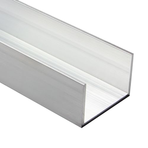 PRIOstahl U-Profil Aluminium Profil Schiene Stahlprofil Abschlussprofil - 1 Stück - Größe: 50 x 30 x 3 mm - Länge: 2000 mm Schweißbar für Kreativbau Massiv & Robust aus Aluminium (en aw 6063 t6) von PRIOstahl