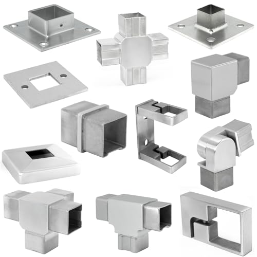 PRIOstahl Verbindungsmuffe Rohrverbinder Steckfitting Anschlussmuffe Verbinder x 1 Stück Ø 40 x 40 x 2 mm für Vierkantrohre Handlauf Geländerbau Rohr Verbindung zum Stecken Rostfrei aus Edelstahl V2A PRIOstahl Verbindungsmuffe Rohrverbinder Steckfitting Anschlussmuffe Verbinder x 1 Stück Ø 40 x 40 x 2 mm für Vierkantrohre Handlauf Geländerbau Rohr Verbindung zum Stecken Rostfrei aus Edelstahl V2A von PRIOstahl