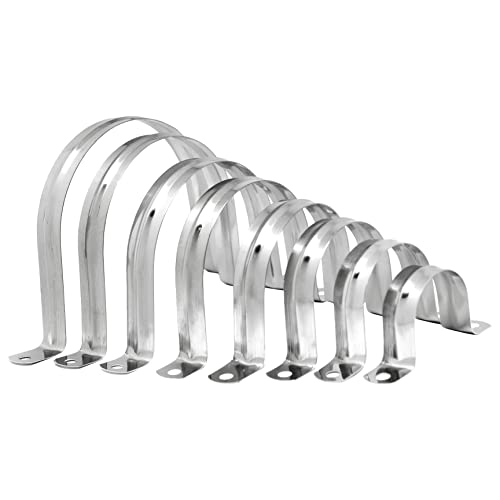 PRIOstahl Rohrschellen Befestigungsschellen zur Rohrbefestigung Kabelführung U-Rohrschelle Rohr Bügelschelle Schelle Schlauchschellen Halbschale Edelstahl V2A Rohrklemme Größe: 20x20mm 4 Stück von PRIOstahl