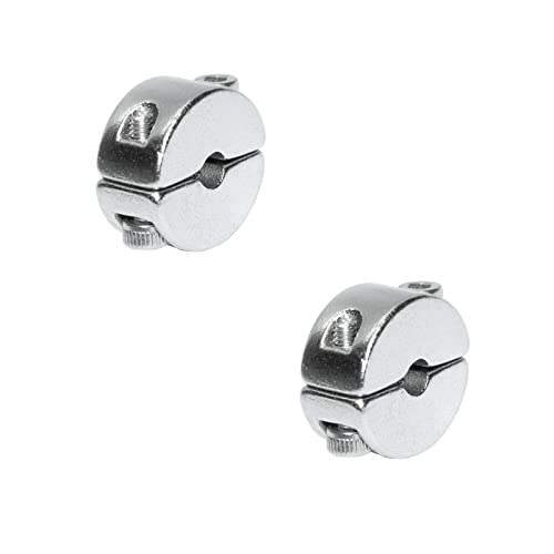 Stoppklemme (teilbar) aus Edelstahl V4A - Seilklemme Drahtklemme Drahtseil Klemme Drahtseilklemme (2mm, 2 Stück) von PRIOstahl