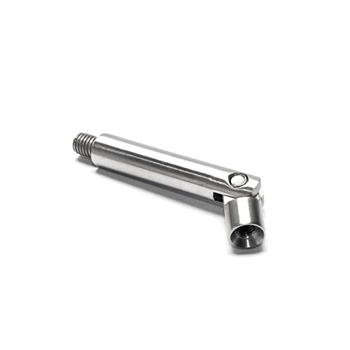 PRIOstahl Verbindungsstift Handlaufhalter Verbinder Handlaufstütze - 1x Stift stellbar (mit Gelenk) Ø 12mm Länge: 75mm mit Außengewinde: M8 & Innengewinde: M6 für Handlauf aus Edelstahl V2A von PRIOstahl