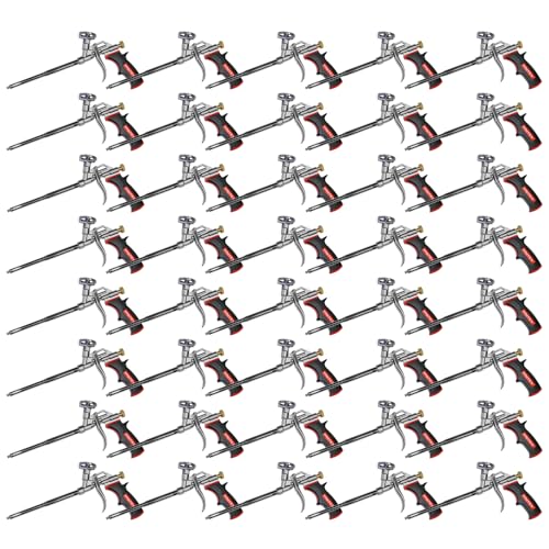 PRITEX – 40 x Schaumpistole inkl. Düsenverlängerung – Bauschaumpistole für Pistolenschaum, Bauschaum, Montageschaum uvm. – Metallpistole mit gummiertem Handgriff – Montagepistole für präzise Dosierung von PRITEX