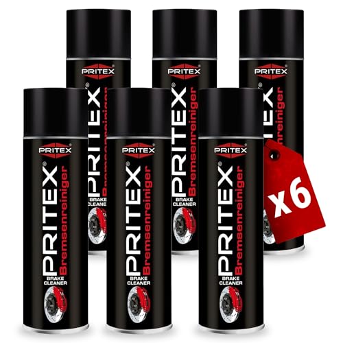 PRITEX – Bremsenreiniger Spray 6 x 500 ml – Auto Teilereiniger zur Entfettung von Bremsen, Kupplungen, Motor- & Maschinenteilen – rückstandsfrei & umweltneutral PRITEX – Bremsenreiniger Spray 6 x 500 ml – Auto Teilereiniger zur Entfettung von Bremsen, Kupplungen, Motor- & Maschinenteilen – rückstandsfrei & umweltneutral von PRITEX