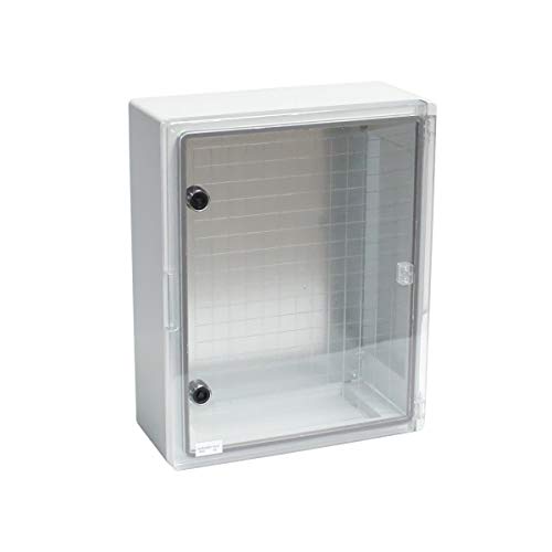PRITEX – Kunststoff Schaltschrank mit Sichttür IP65 Industriegehäuse 400 x 600 x 200 mm – Verteilerkasten mit verzinkter Montageplatte – Tür mit umlaufender Dichtung – Leergehäuse Sicherungskasten von PRITEX