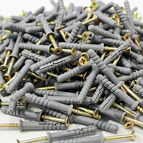 Schlagdübel 6 x 40-200 Stück Nageldübel Dübel Kreuzschlitz vormontiert von PRITEX