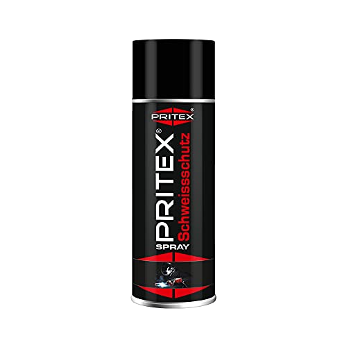 PRITEX – Schweißschutzspray 1 x 400 ml reinigt Schweißdüsen & verhindert das Anhaften von Schweißspritzern – silikonfreies Schweiß-Trennspray bietet lückenlosen Schutz beim Schweißen – Schweißspray von PRITEX