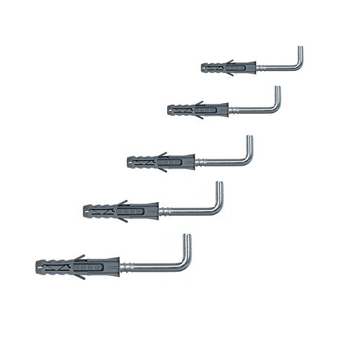 Universaldübel mit Winkelhaken 10 х 50 mm - 100 Stück Spreizdübel aus Polypropylen Dübel von PRITEX