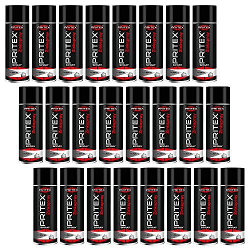 PRITEX – Zinkspray Dunkel 24 x 400 ml als Rostschutz für Metalle – Korrossionsschutz Grundierung – hitzebeständige Rostschutzfarbe bis +500°C – hervorragendes Haftvermögen & hohe Abriebfestigkeit PRITEX – Zinkspray Dunkel 24 x 400 ml als Rostschutz für Metalle – Korrossionsschutz Grundierung – hitzebeständige Rostschutzfarbe bis +500°C – hervorragendes Haftvermögen & hohe Abriebfestigkeit von PRITEX