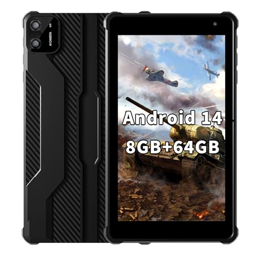 PRITOM 7 Zoll Android 14 Tablet PC mit 8GB RAM 64 GB ROM, 8-Core, 5G WiFi, Dual Kamera, Bluetooth, 7“ Tablet mit Schutzhülle PRITOM 7 Zoll Android 14 Tablet PC mit 8GB RAM 64 GB ROM, 8-Core, 5G WiFi, Dual Kamera, Bluetooth, 7“ Tablet mit Schutzhülle von PRITOM