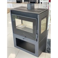 Prity - Holzofen PM3-TV – 13 kW – Graphitschwarz – Energieklasse a+ – Panoramadesign mit Dreifachverglasung von PRITY