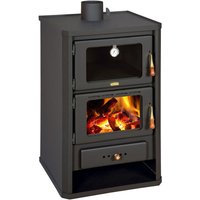 Holzofen mit Backfach Prity FG – 14,2 kW, Mit Thermometer, Graphitschwarz, Energieklasse A von PRITY