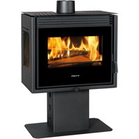 Prity - Holzofen PM3L-TV – 13 kW – Graphitschwarz – Energieklasse a+ – Panoramadesign mit Dreifachverglasung von PRITY